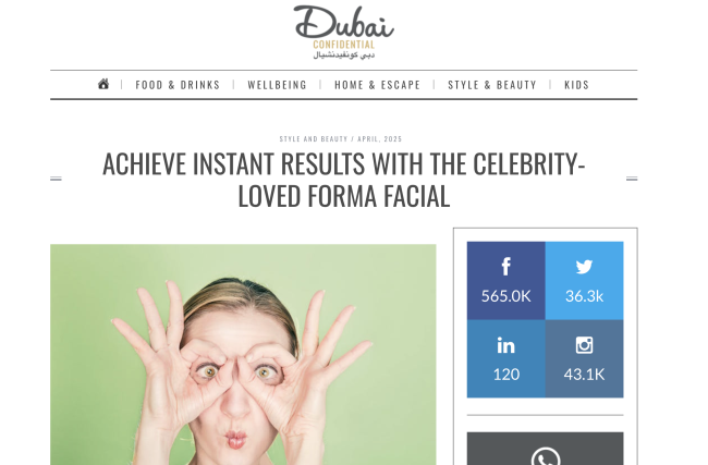 Dubai Confidential has published a new review of Milena Aesthetic Clinic in JBR